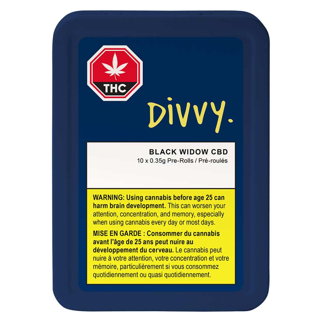 Divvy - Black Widow CBD Pre-Roll - Image 2