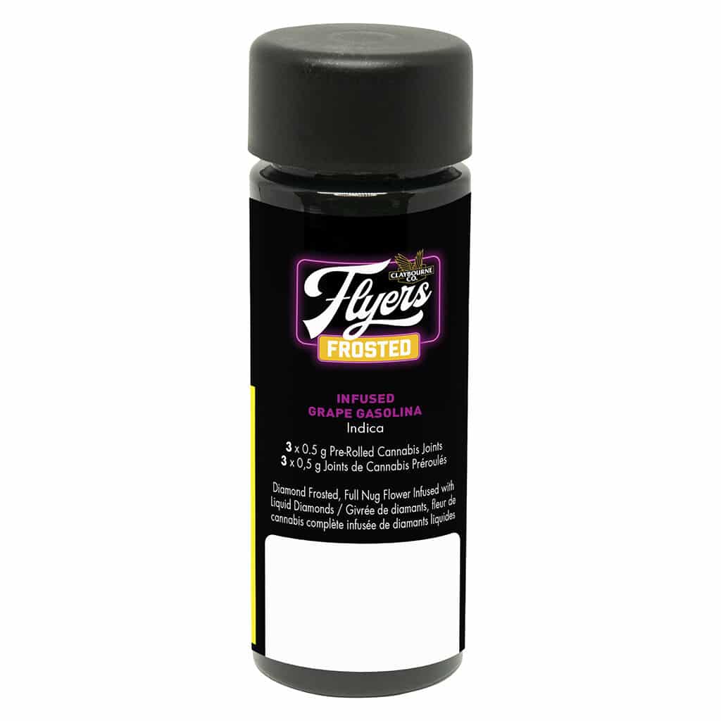 Claybourne - Flyers Frosted Infused Grape Gasolina Pre-Rolls Indica 3x0.5g - Image 2