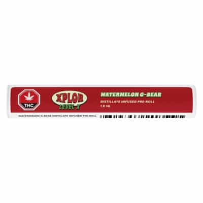 XPLOR Level X - Watermelon G-Bear Distillate Infused Pre-Roll Indica 1x1g