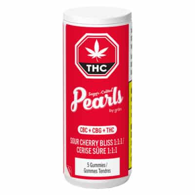 Pearls by Grön - Sour Cherry Bliss 1:1:1 CBC/CBG/THC 5 Pack
