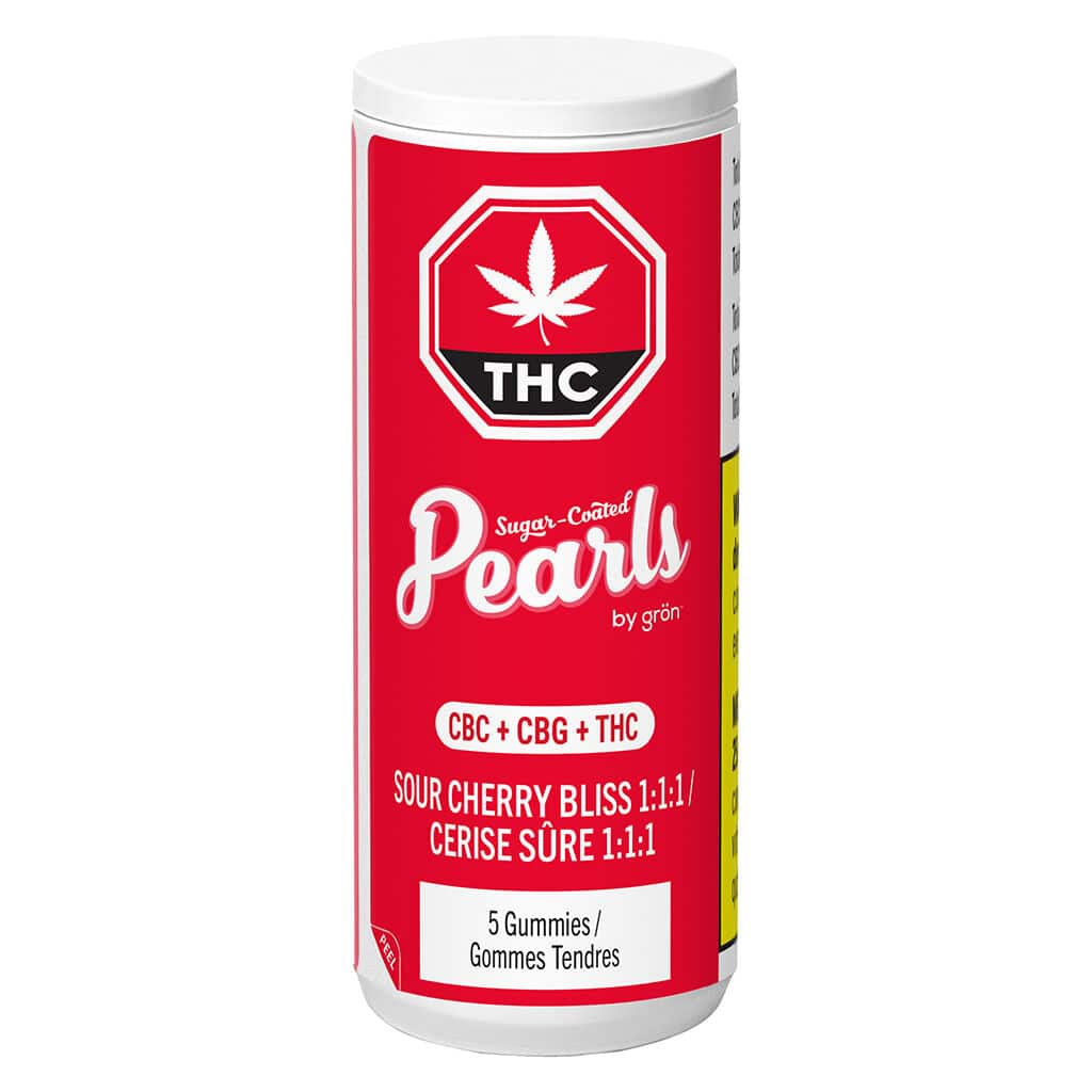 Pearls by Grön - Sour Cherry Bliss 1:1:1 CBC/CBG/THC 5 Pack